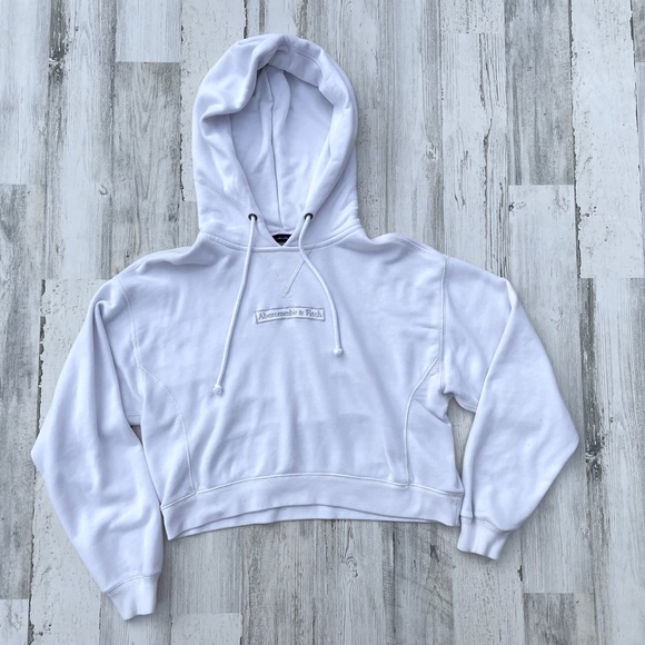 Abercrombie & Fitch Cropped Hoodie Sweatshirt XS - Picture 3 of 5